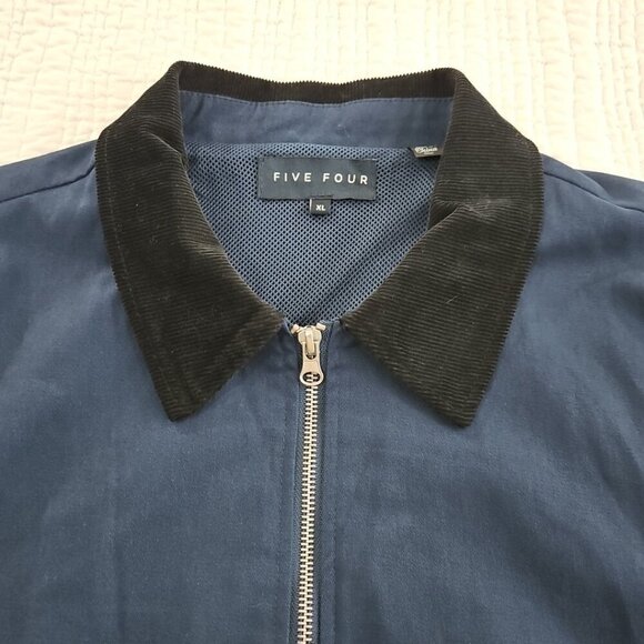 Five Four Barn Jacket Men's XL Navy Corduroy Collar Full Zip EUC Utility Chore - Picture 4 of 14